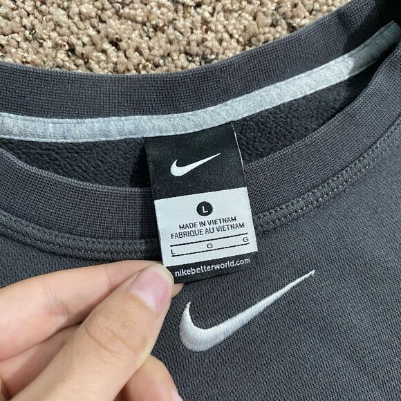 Nike Triton Softball Crewneck Sweatshirt Pull Over Size Large Unisex Gray - Picture 4 of 6